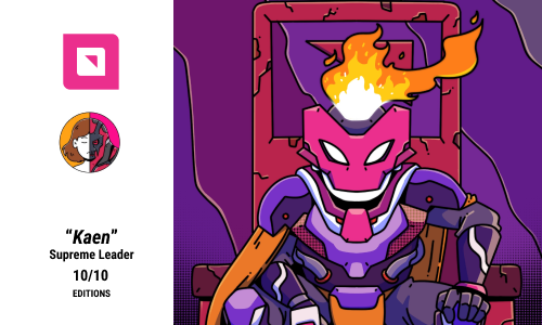 lynkfire's tweet photo. Good day everyone!
Here is another NFT collaboration and this time is with 
@disrobot_ with his take on "Kaen - Supreme Leader"

https://t.co/PtofglaE3U

10/10 Editions
3 Tezos
Lynkfire PRO access

#tezos #nft #nftasia #NFTCollection #CleanNFT https://t.co/wqRAjCyESO