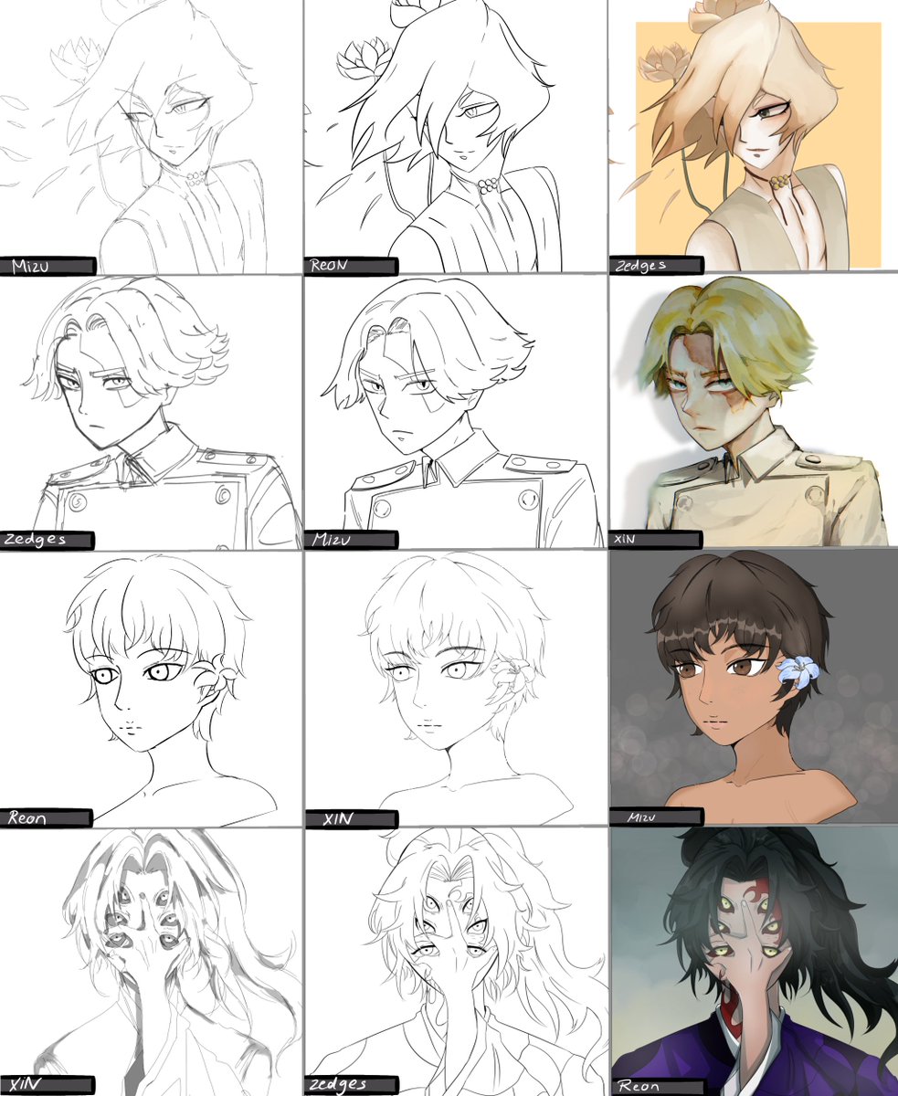 Mizu_Lotus_'s tweet photo. Switch around challenge with @GlubXD @Xin_W18 @Bret_bun it's really2 fun, I think I could do better now, but I'll save it for future stuff 👀
#switcharound #collab https://t.co/J4bTGBJjoJ