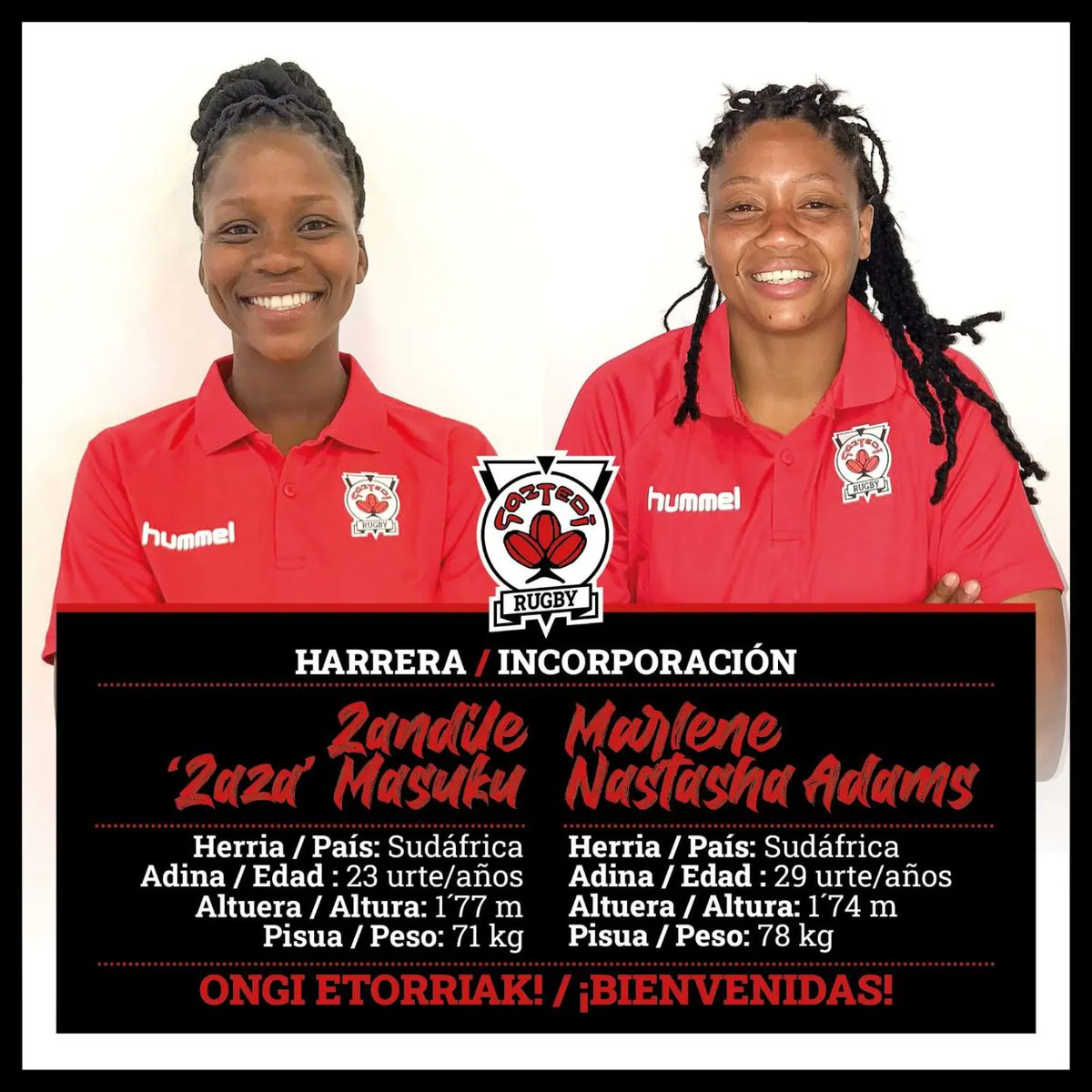 CoachAsh14's tweet photo. Shout out 2 @Titans_WRC capt. @MarleneAdams04 &amp; #Zandile_Masuku on their 1st match for @GaztediNeskak starting as lock and fullback.

On behalf of  @Titans_WRC we want to wish you well and we know you will add value to the team performance.

#CoachAshRugbyCoaching https://t.co/mNyOUow5wM