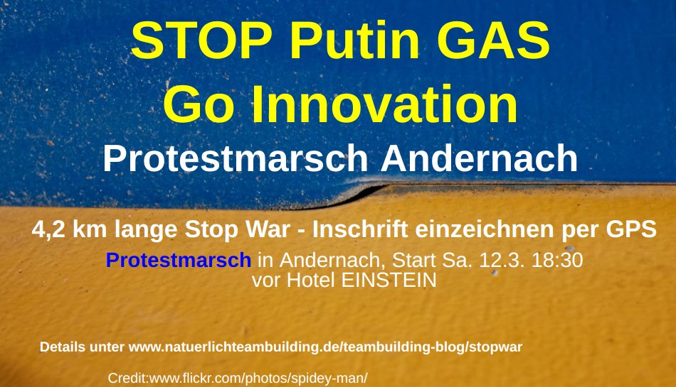 spotflyer's tweet photo. #GoInnovation #andernach #StopWarInUkraine #StandWithUkraine https://t.co/sVknN2Erlx