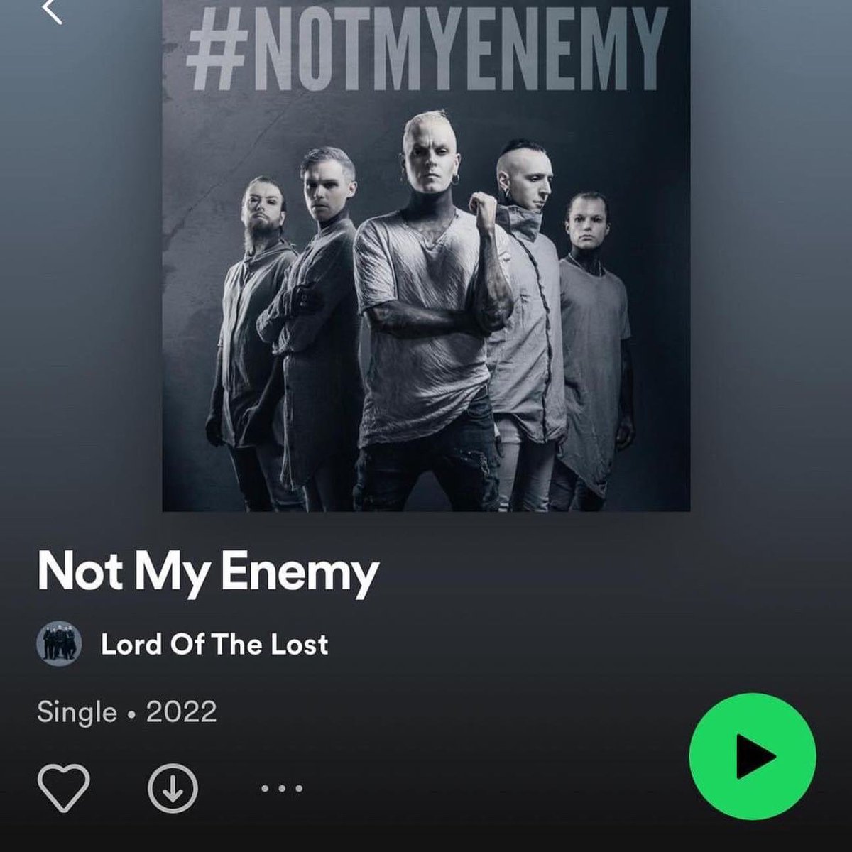 LordOfTheLost's tweet photo. #notmyenemy is now available for streaming WORLDWIDE on Spotify, Apple Music, Amazon Music, and Deezer. Except for Belarus and Russia, the latter of which particularly being a real pity, because in our opinion it‘s one of the most important countries for this song to be heard. https://t.co/OMUt10IXe5