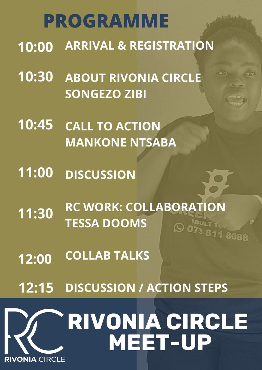 rivonia_circle's tweet photo. [RIVONIA CIRCLE MEET-UP]

We are ready to create South Africa 2.0

#LetsGo https://t.co/mkcxCtdF4s