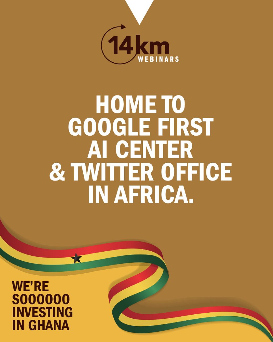 14kmforum's tweet photo. [ 14KM WEBINARS ]
Écoutez les réflexions de Maxine Reindorf-Partey, Fondatrice de Ghana Invest sur le tourisme au #Ghana et ses opportunités d'investissement 📈
--
Regardez le replay du webinar 👇
https://t.co/Qg5qNlIerV
--
#14kmtoafrica https://t.co/oeaxktgceN