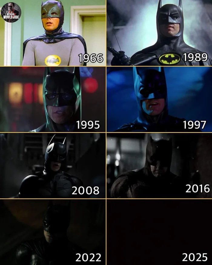 myunclesmemes's tweet photo. Evolution of Batman (colorized) https://t.co/MAIE3MWESC