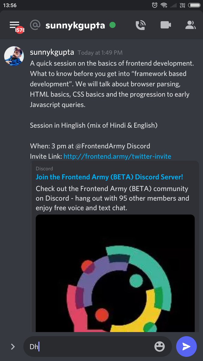 amuldotexe's tweet photo. Looking forward
to attend this session on web dev
by @sunnykgupta today at 3 pm.
His passion for his craft is infectious ..
The session will be richer if a few more folks jump in ..
Link in pic below ..
Please RT for good karma .. https://t.co/gMMn6UqXxe
