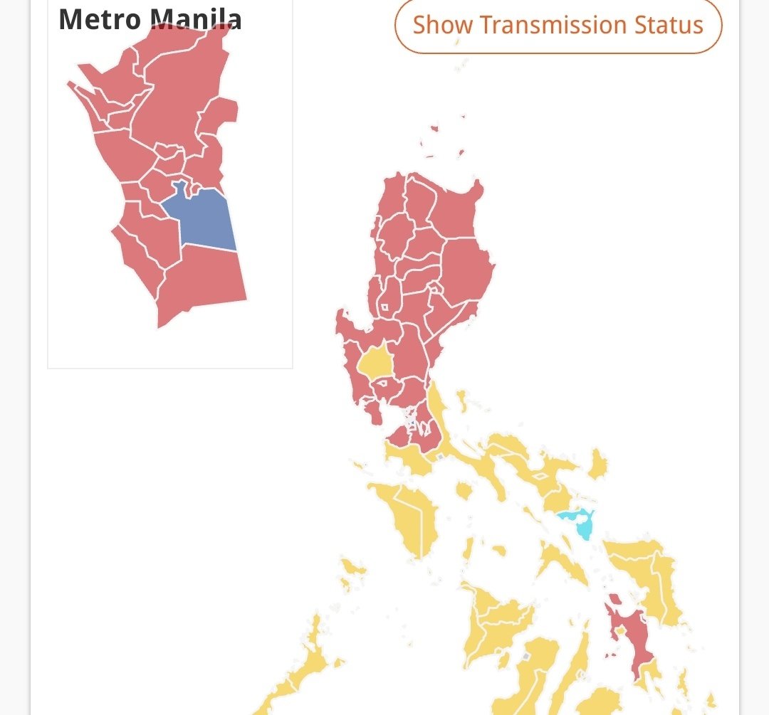 emrsncs's tweet photo. SOLID NORTH A THREAD. 

In 2016, Marcos won a wide margin in the so called "solid north" (marcos in red, leni in yellow). The only province that Leni won in the North was Tarlac. https://t.co/gWg3MAlzu1