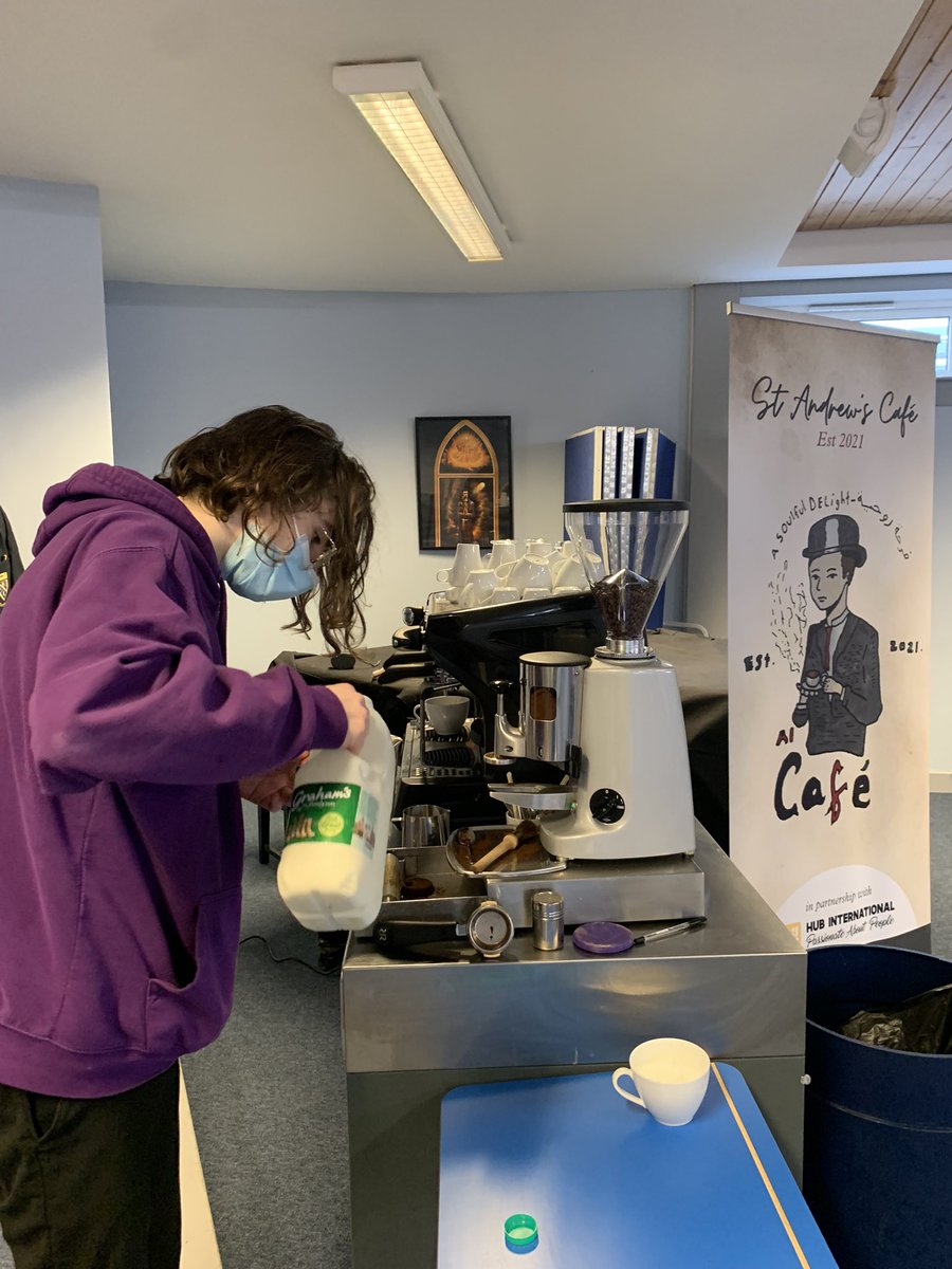 Friday coffee mornings are a regular thing in <a href="/StAndrewsRCSec/">St Andrew's Secondary School</a> ☕️ Not to brag but these baristas are some of the best in the East End! 😉