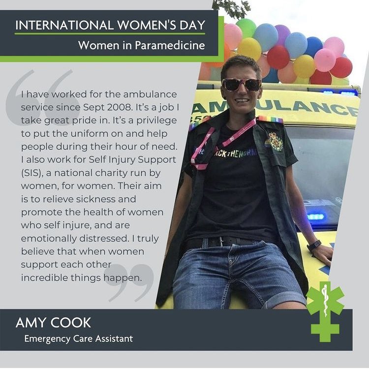 amy_noony's tweet photo. As part of the @ParamedicsUK celebration of #IWD2022 they featured the many #WomenInParamedicine to highlight the huge contribution women make to the profession https://t.co/ol6EyRVMuS https://t.co/ZrdkCjkgV3