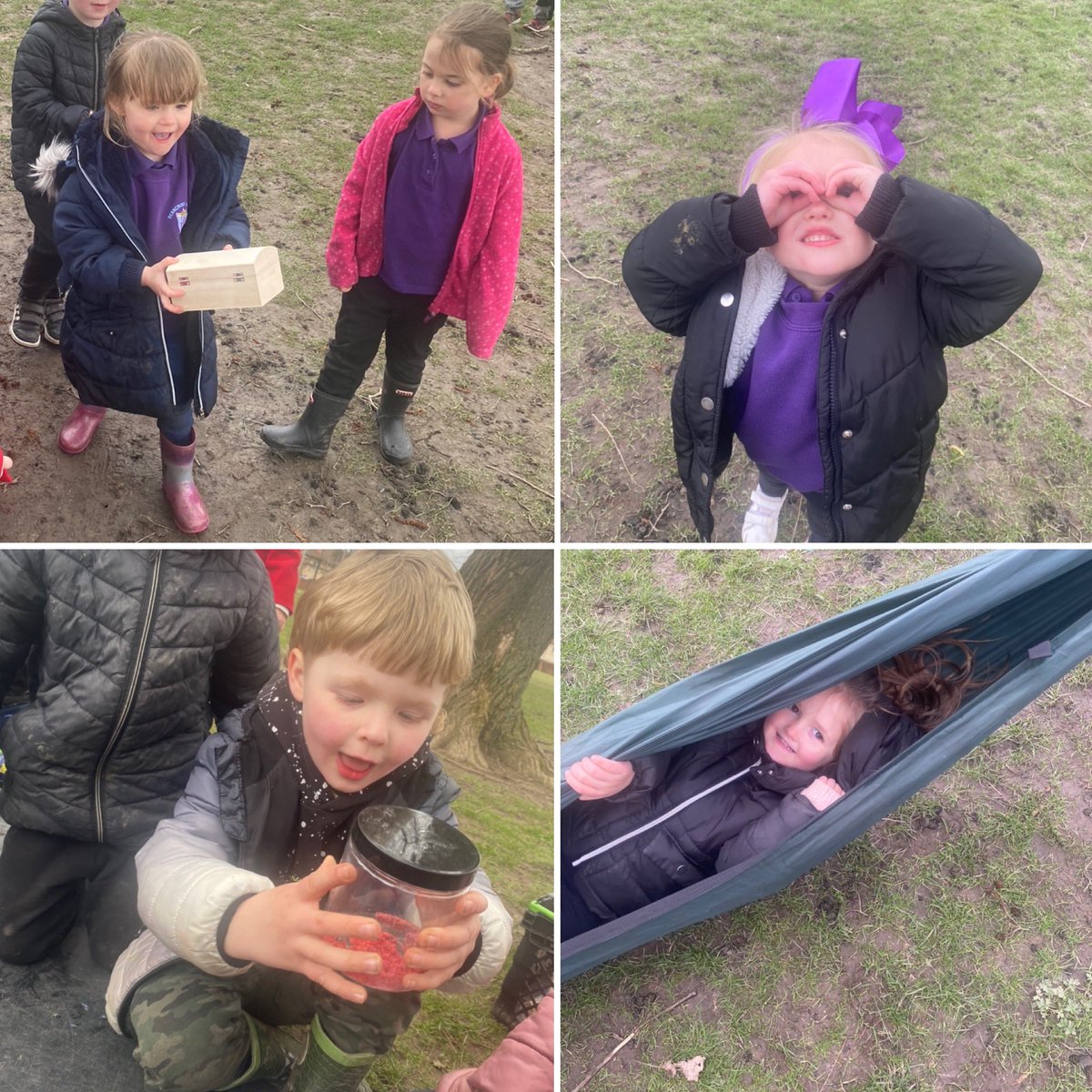 BPSCaitlin's tweet photo. We had a great morning at Zetland Park, developing our gross motor and turn-taking skills and having fun! 😁 We then had our woodland experience, discovering “rainbow dust” and sparking conversation about the weather 🌈⛈☀️ and of course we toasted marshmallows! 🔥 @beanxnursery https://t.co/vuNBFGrWrv