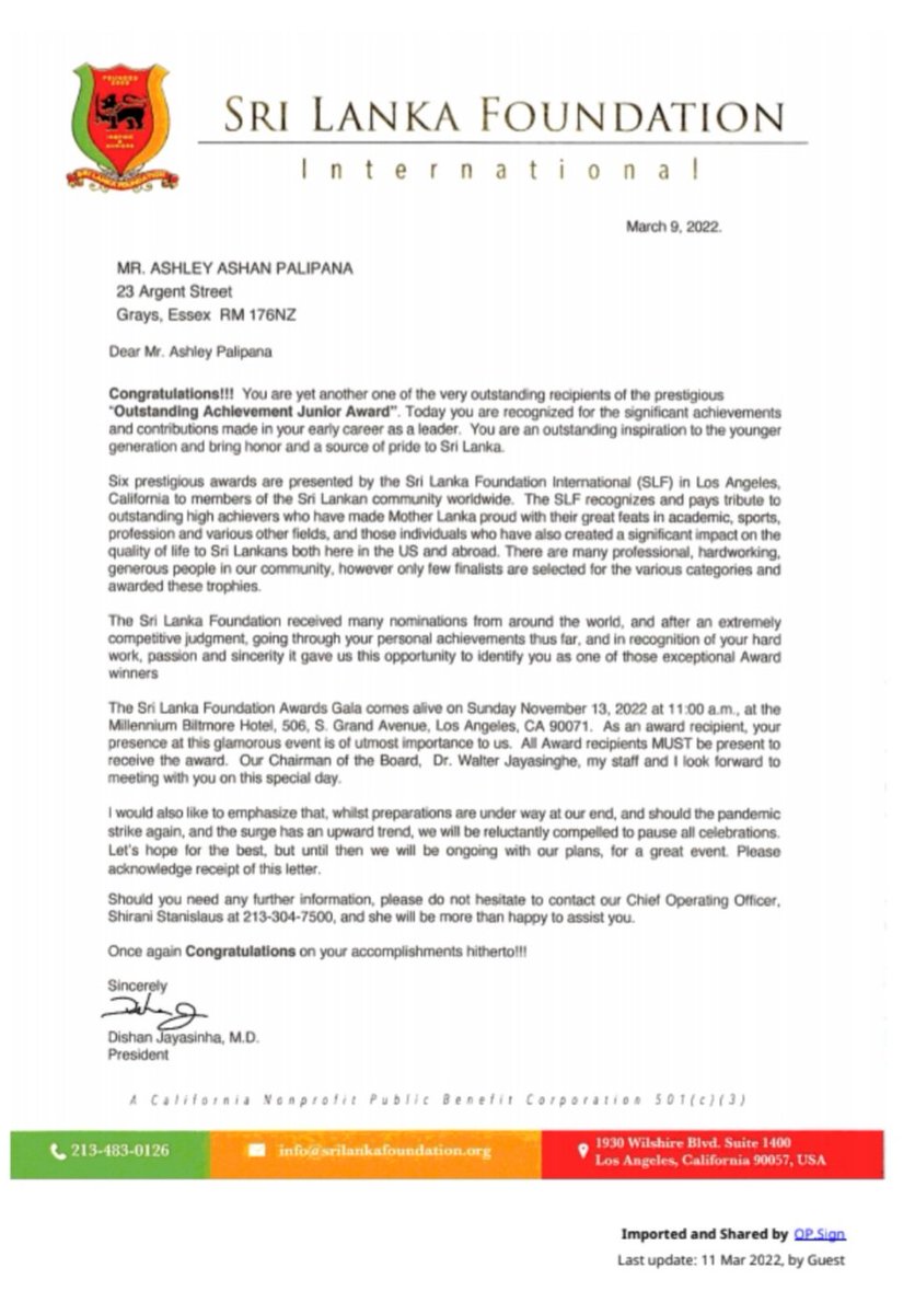 6Devika's tweet image. I won Outstanding Achievement Junior leader award International from Srilanka Foundation Los angeles, CA.