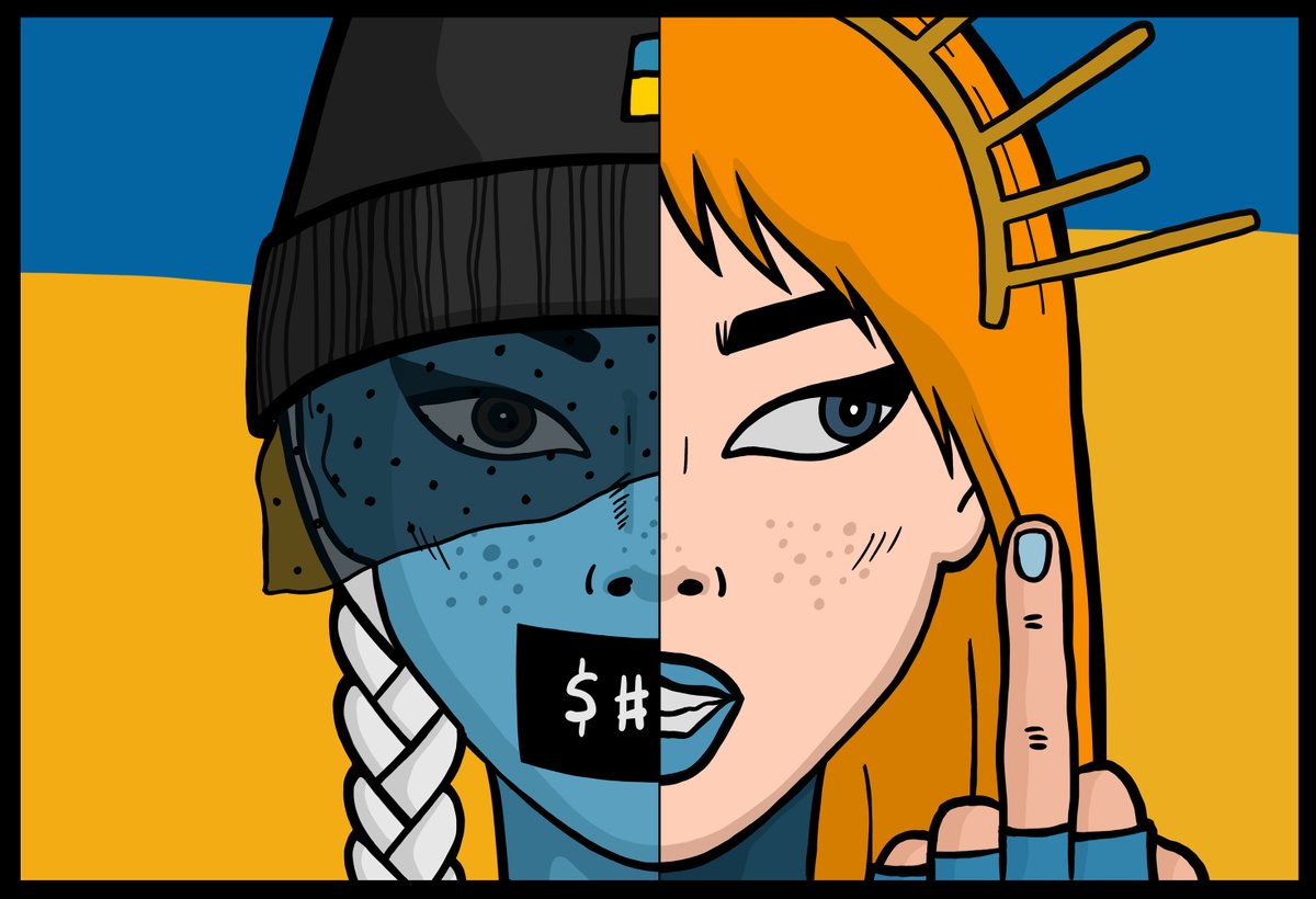 RebelSocietyBTC's tweet photo. GM Rebels! On a scale of 1 to Ukraine, how badass are you? 🤘🤘🤘
#NFTfamily #UkraineUnderAttack #NFTcommunity #WeStandWithUkraine https://t.co/wy6cD2V2sW