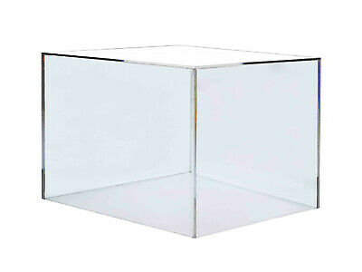 5 Sided Display Box Cube Pedestal Bin Stand for Art 12"w x 12"d x 19"h in White 