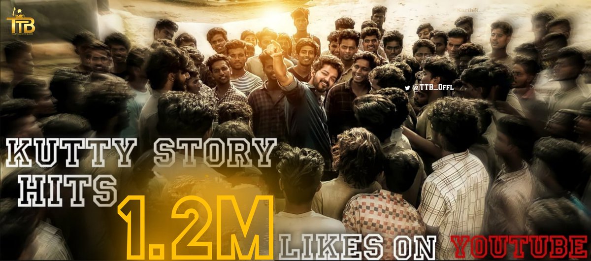 #KuttiStory Video Song Hits 1️⃣.2️⃣Million Likes With 100M+ Views😉🥳

𝗬𝗧 𝗟𝗶𝗻𝗸: youtu.be/nCNqPgXDYhY

#Beast @actorvijay #Thalapathy66 
@anirudhofficial @Arunrajakamaraj