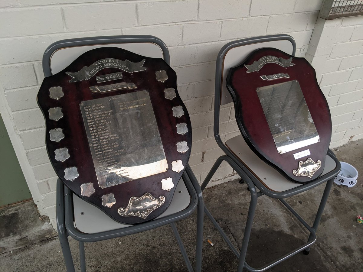 MackieCricket's tweet photo. We picked up these while out and about today!! Thanks to @SECAcricket for getting this season done. J Grade & O Grade premierships to our respective 4th & 6th XI's today.
Well done all!
#GoMachine https://t.co/tkkp34Qvdi