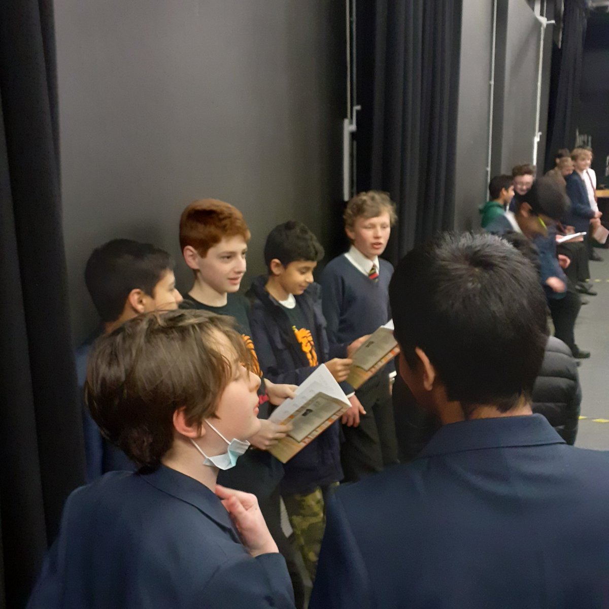 Rehearsals going well for Lion King Jr after school today...