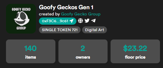goofy_gecko's tweet photo. I just minted and listed 140 #goofygecko NFTs ... Total cost, >0,1 WAN...π€£
GOT TO LOVE #OpenZoo @ZooFarming π€©π
Openzoo and the NEW goofygecko NFT to the moon!
https://t.co/entqC1BZT2
#openzoo #zookeeper #wanchain #wan $wan $zoo #nft #nftart #NFTCommunity #nftcollectors https://t.co/c49MKVTOLh