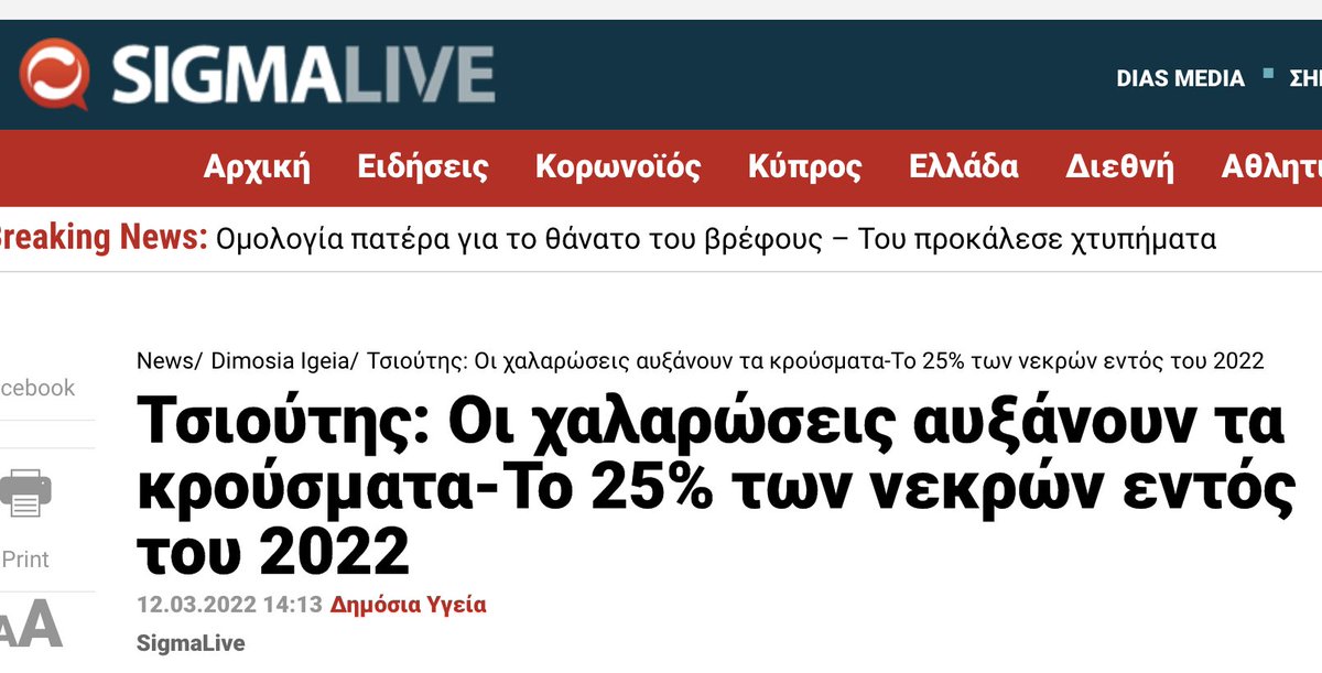 st_procopiou's tweet photo. Το 2022, όντως καταγράφηκε το 25% των θανάτων "λόγω" Covid (223/895), με ΜΟ ηλικίας τα 77,1 έτη για άνδρες και 79,5 για γυναίκες.

Επιπλέον, καταγράφηκε το 54,5% των κρουσμάτων (189.648/347.876).

Και το % επιβίωσης συνεχίζει να είναι >99,7% ακόμα και με τα μαγειρεμένα στοιχεία. https://t.co/rDppGFpWPP