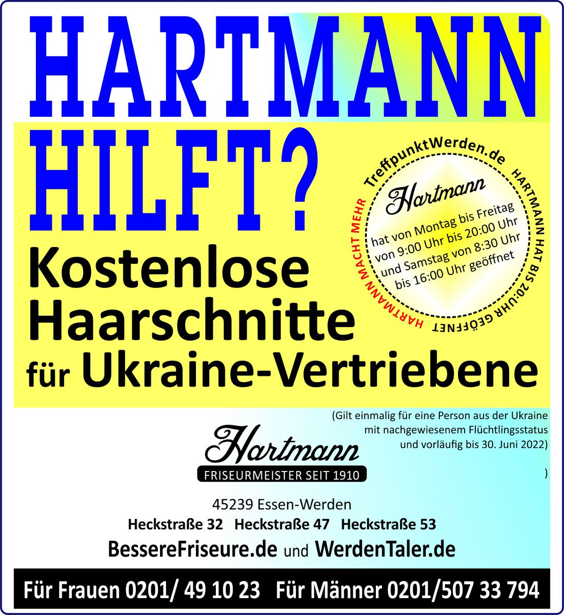 BessereFriseure's tweet photo. Hartmann Bessere Friseure seit 1910 auf #Google https://t.co/AkUyl79ZWK https://t.co/0uRkVyfcsX