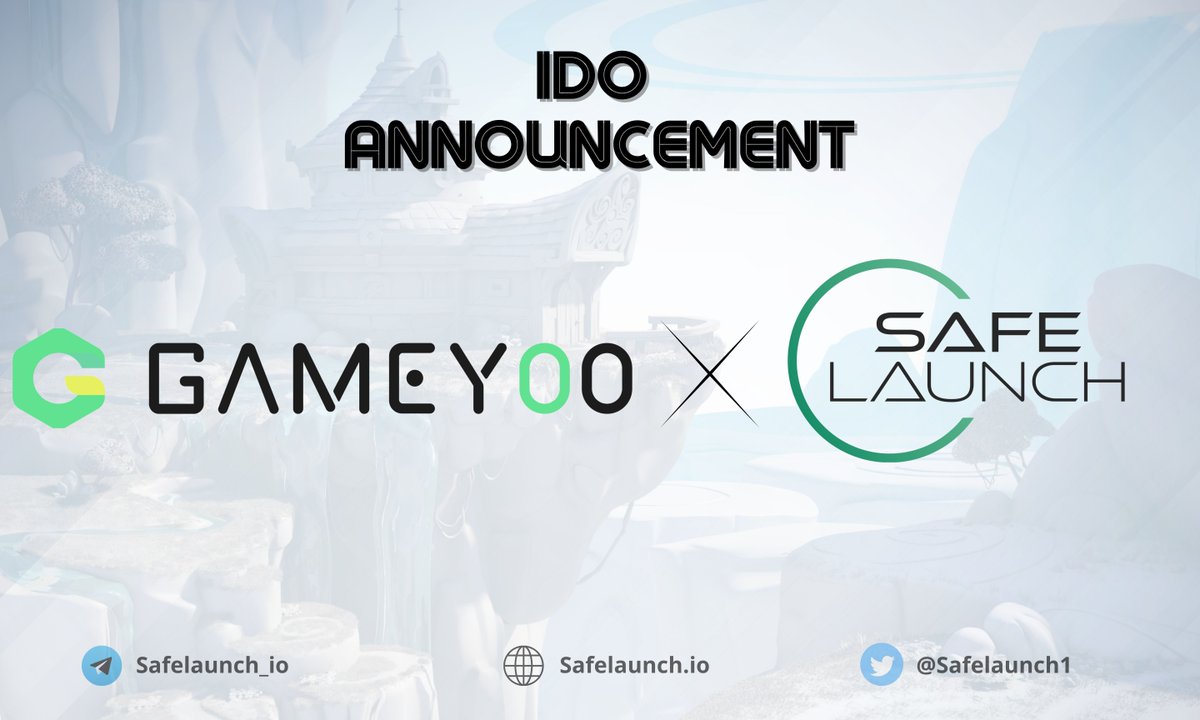 Safelaunch (@safelaunch1) on Twitter photo 🔥 #SaFeLaunch will be having an #IDO with @gameyooofficial  🚀🚀
🎮@gameyooofficial is a bridge for Traditional and Blockchain Gaming.
⏰ #IDO starts: Mar 18th 1:00 PM UTC.
👉 Gleam Contest: gleam.io/n4AeQ/safelaun…
👉 safelaunch.io/deals/launch-p…
#Launchpad #IDO #GameFi 🔥 #SaFeLaunch will be having an #IDO with @gameyooofficial  🚀🚀
🎮@gameyooofficial is a bridge for Traditional and Blockchain Gaming.
⏰ #IDO starts: Mar 18th 1:00 PM UTC.
👉 Gleam Contest: gleam.io/n4AeQ/safelaun…
👉 safelaunch.io/deals/launch-p…
#Launchpad #IDO #GameFi