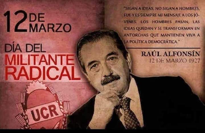 RocioMVG's tweet photo. Por la lucha, las certezas y los ideales, para los que levantamos con orgullo las banderas de la UCR y lo demostramos día a día con nuestra convicción, compromiso y trabajo #FelizDiaDelMilitanteRadical.

Gracias #RaúlAlfonsín 🇮🇩
#DiaDelMilitanteRadical
#UCR https://t.co/aB1rAk7LEK
