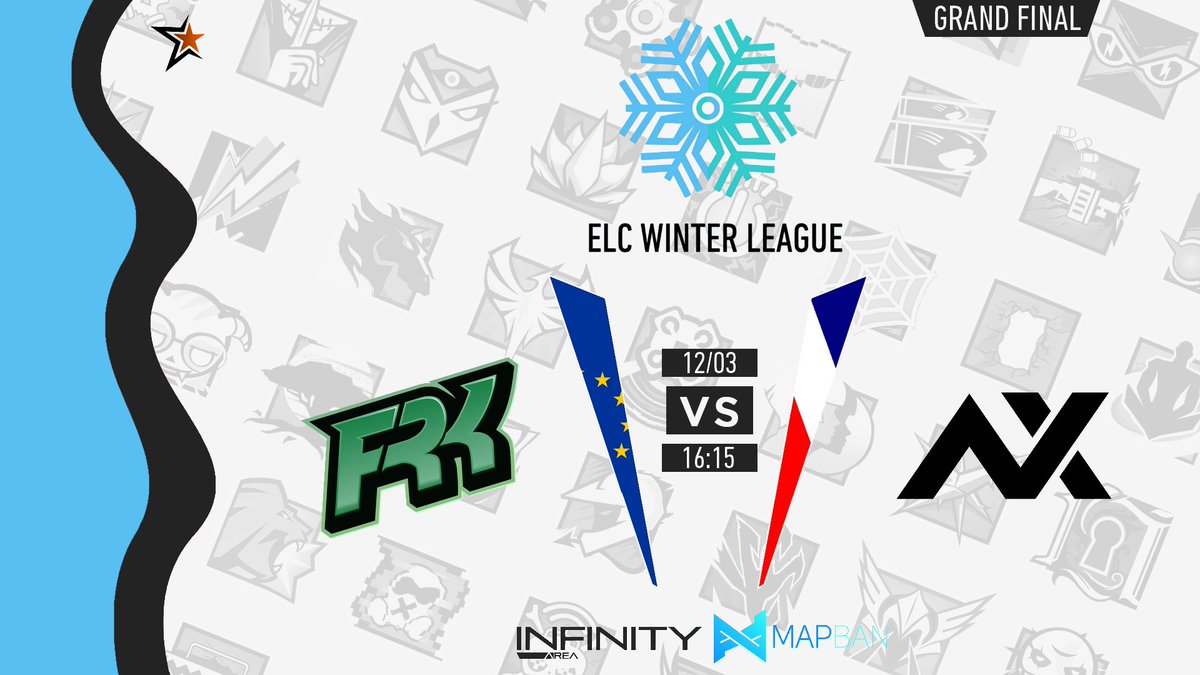 [𝗘𝗟𝗖 𝗪𝗶𝗻𝘁𝗲𝗿 𝗟𝗲𝗮𝗴𝘂𝗲 2]

Today is the Grand Final Minor of this Winter League 2.

⏱️ Start Stream at 16:15 CET - Match Start at 16:30 CET
⚔️ <a href="/Freaks_Esports/">Freaks Esports</a> vs <a href="/AimxEsport/">AIMX Esport</a> 
🎙️<a href="/ZironYouu/">NeedONE l Clément "Ziron"</a> and <a href="/Epsii_R6s/">Epsii</a> 
🎥twitch.tv/zironcast

Come many to support the 2 Teams.