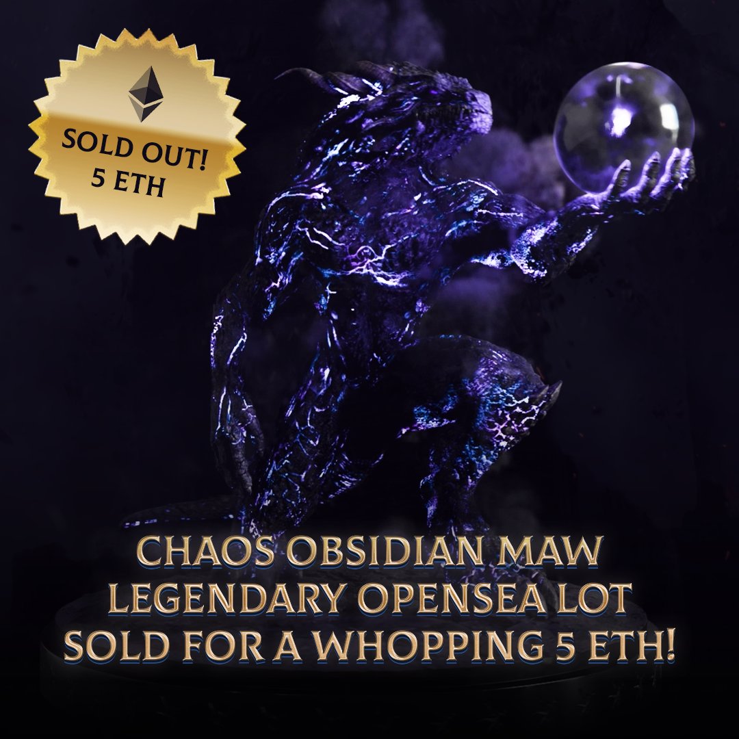 AetherGamesInc's tweet photo. ⚔️Legendary Sale for a Legendary Creature⚔️

🐲The rarest of our #NFT Drop 1 just sold on #opensea for a whopping 5 ETH

🧙‍♂️Nab your very own Genesis NFT whilst the floor is low - these prices wont last forever

🔗OS link at https://t.co/tH4yajRlY2
#GoE #CoE #CryptoGaming #Crypto https://t.co/RK8kq3soxL