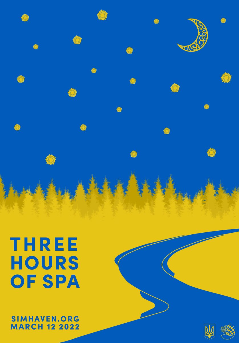 SimHaven's tweet photo. Race Day! SimHaven’s 3 Hour of Spa begins at 4pm GMT! Tune in on our Twitch and help us support Ukrainian relief!

https://t.co/lsHjKPYcwL https://t.co/IBGLPTbKlI