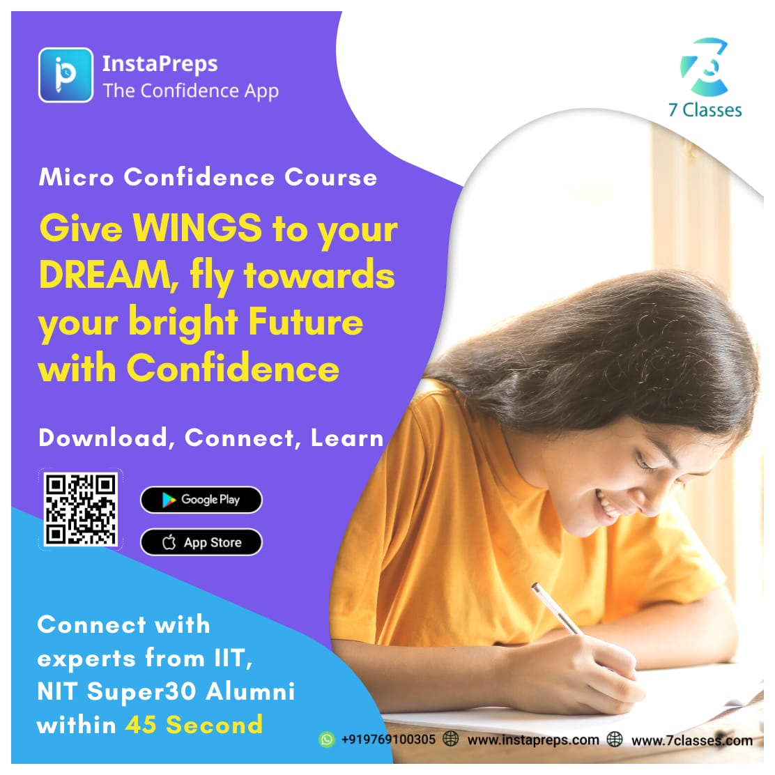 instaprepsai's tweet image. Join Micro Confidence Course, and Connect with an expert IIT, NIT, Super30 Alumni within in 45.
An Initiative by experts from IIT, NIT, &amp;amp; Super 30 Alumni.
InstaPreps app link - bit.ly/27rd01
To know more log in to  instapreps.com
#anupraaj #instaPreps #7Classes