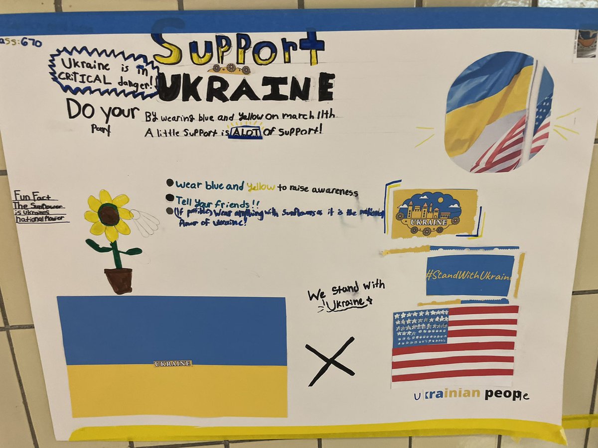 ditmasjhs62's tweet photo. Ditmas students and staff #StandwithUkraine 🇺🇦 https://t.co/GDMZle5f1Q