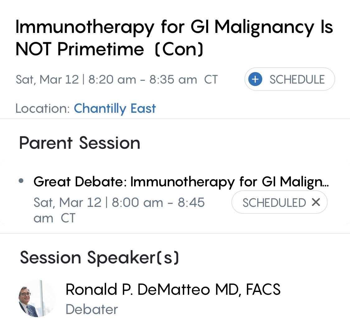 Skye C. Mayo, MD, MPH (@drymtn) on Twitter photo Let’s get ready to…RUMBLE!!! Great Debates series featuring Dr. Yuman Fong <a href="/SoCalYuman/">Yuman Fong</a> vs. Dr. Ronald DeMatteo to settle whether #immunotherapy is ready for prime time in GI cancers. Starting in 10 mins! #SSO2022 <a href="/SocSurgOnc/">Society of Surgical Oncology</a> <a href="/AnnSurgOncol/">Annals of Surgical Oncology</a> <a href="/COH_SurgOnc/">City of Hope Surgical Oncology</a> <a href="/pennsurgery/">PennSurgery</a> Let’s get ready to…RUMBLE!!! Great Debates series featuring Dr. Yuman Fong <a href="/SoCalYuman/">Yuman Fong</a> vs. Dr. Ronald DeMatteo to settle whether #immunotherapy is ready for prime time in GI cancers. Starting in 10 mins! #SSO2022 <a href="/SocSurgOnc/">Society of Surgical Oncology</a> <a href="/AnnSurgOncol/">Annals of Surgical Oncology</a> <a href="/COH_SurgOnc/">City of Hope Surgical Oncology</a> <a href="/pennsurgery/">PennSurgery</a>