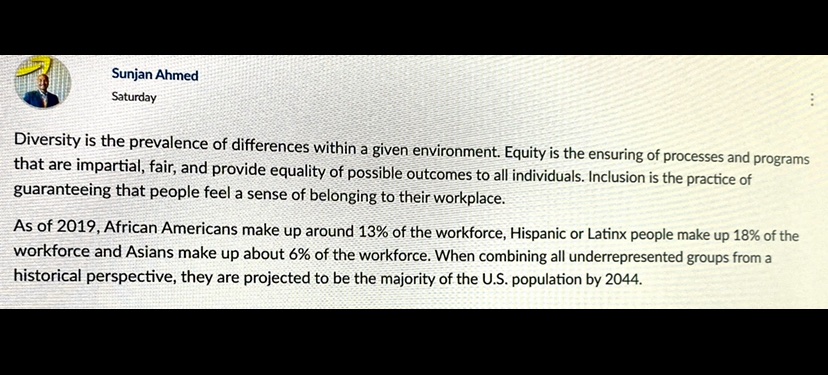 SoftwareSunny's tweet photo. #Diversity #Equity #Inclusion #DEI #RiceMBA @MBAatRice 🦉 https://t.co/CCMzHFzEv2