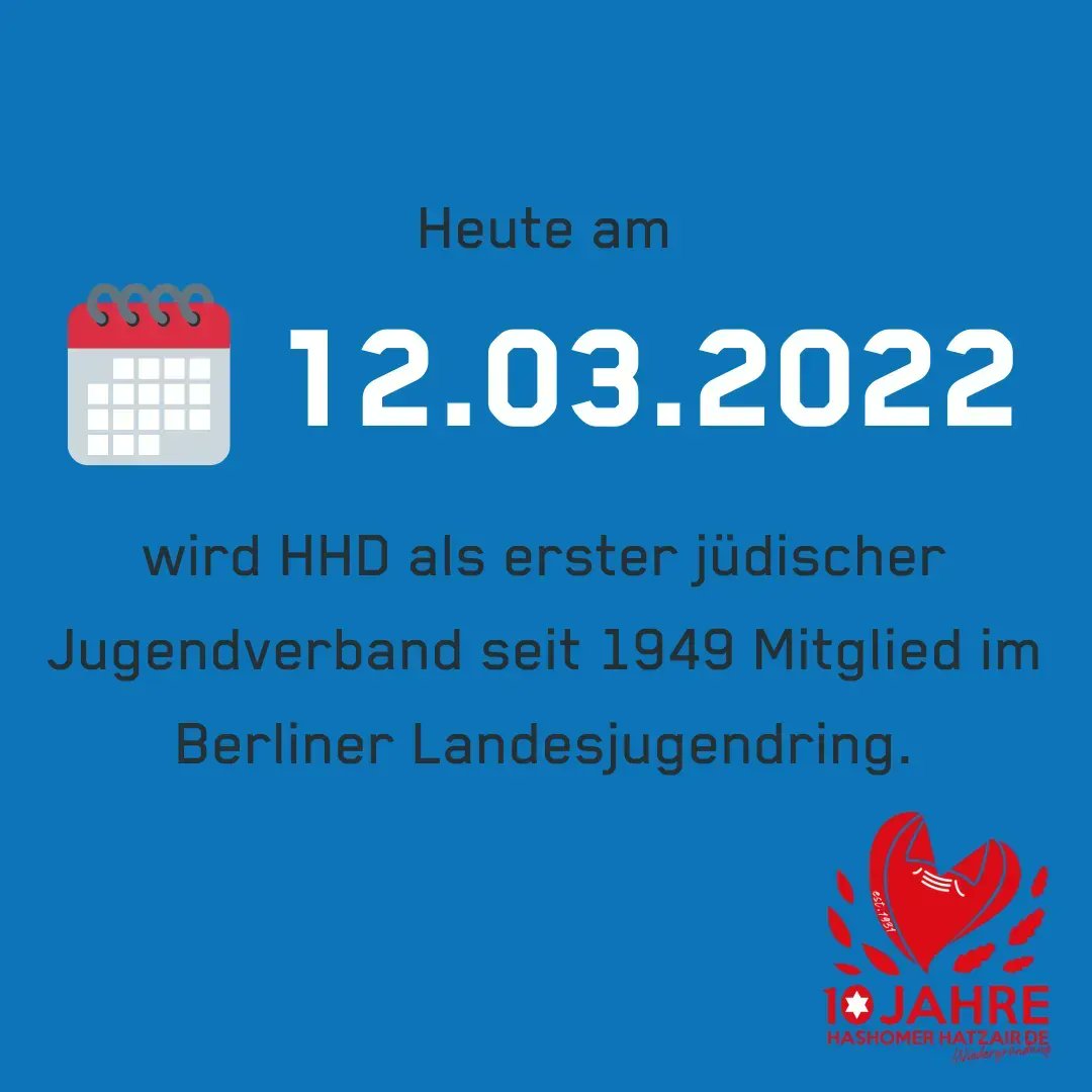 HashHatzBerlin's tweet photo. 1939 – Verbot von Hashomer Hatzair in Deutschland 😠
1949 – Gründung des Berliner Landesjugendrings 🌿 ✊
2012 – Wiedergründung von Hashomer Hatzair Deutschland 🚩 💙😎
12. März 2022 – Beitritt von Hashomer Hatzair Deutschland zum LJR Berlin 🥳 🥳 🥳 🥳 🥳 https://t.co/5XwUuYdiaz