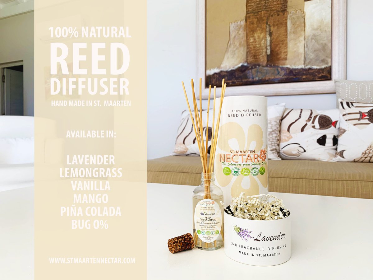 StMaartenNectar's tweet photo. Our Lavender Reed Diffuser is another product that is made with our Ingredient of the Month: Lavender! Keep your home, office, or anywhere you choose smelling like the lavender fields in Provence.

#StMaartenNectar #NaturalReedDiffuser #Lavender https://t.co/yWEIwur8GC