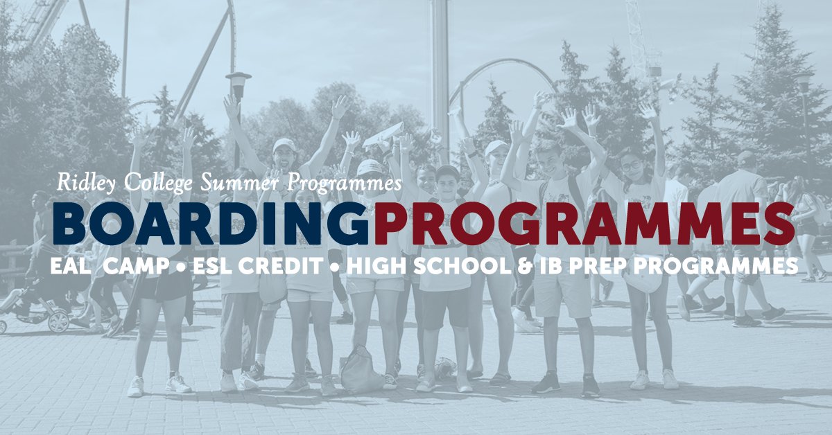 Ridley_College's tweet photo. This summer, register your child for one of Ridley College’s incredible boarding programme offerings—open to children ages 11 to 16. 
 
Learn more about our 2022 Summer Programmes and register now:  https://t.co/rwqhme7Kn1 https://t.co/pn5odxZkyj