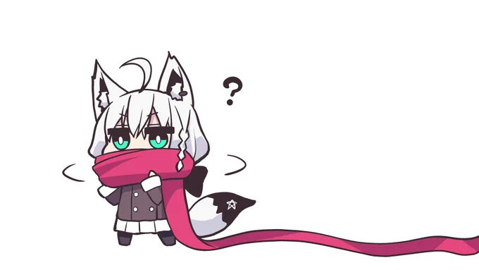 ポチったマフラーが予想より長かった狐の図
 #ホロメンワンドロ312 