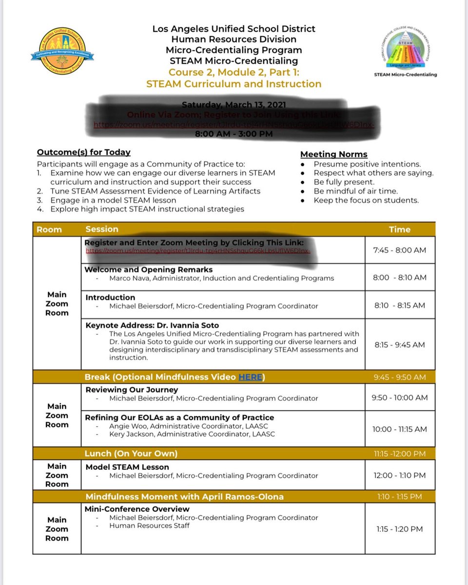 drivannia's tweet photo. Grateful to be back at my old LAUSD stomping grounds and providing a keynote presentation for the STEAM Micro-Credentialing program! #scaffoldlanguage #scaffoldcontent #sisepuede https://t.co/dr2CBg4Hns