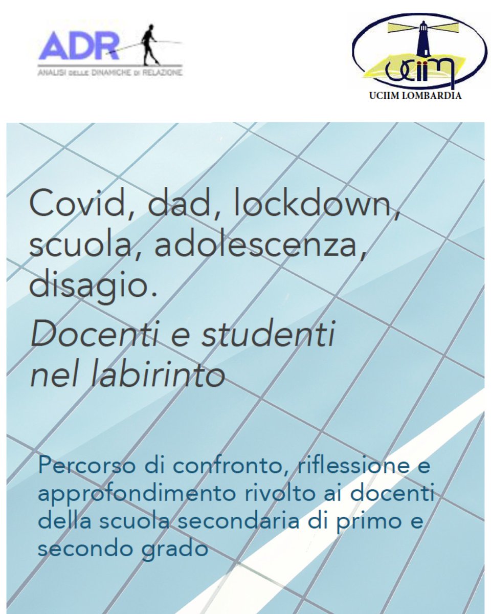 Mario_ADR's tweet photo. La pandemia, la scuola e il disagio dei giovani. FAD sincrona rivolta ai docenti da mercoledì 16 marzo
https://t.co/rlkIO10jRU https://t.co/SotmGBOhMR