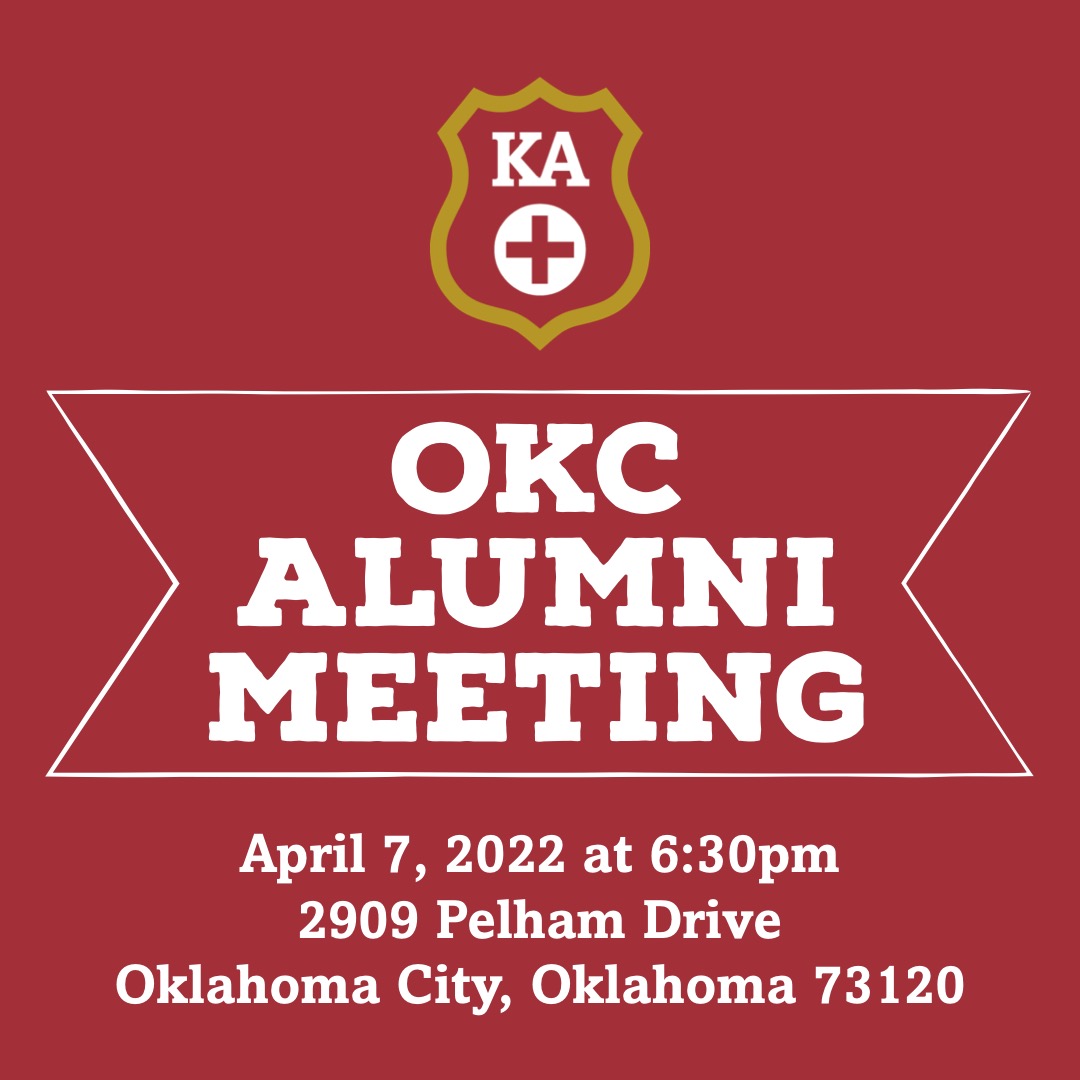 OUKappaAlpha's tweet photo. 2 of the 3 alumni meetings have been set. Alumni mark your calendars and share the dates with fellow alumni. These meetings will explain the process of Beta Eta coming back to OU this fall at The University of Oklahoma. #betaeta https://t.co/Rvtu6qOOT5