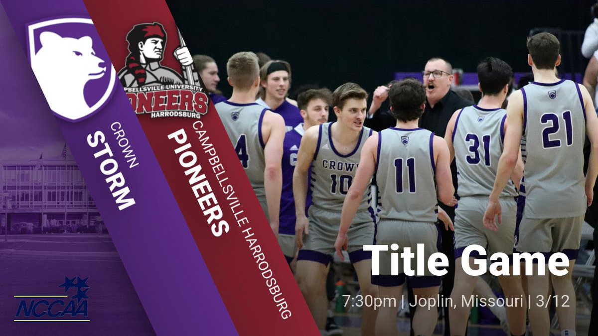 CrownCollegeMBB's tweet photo. NCCAA National Championship!

🗓: 03/12/2022
🏀: vs. Campbellsville Harrodsburg 
⏰: 7:30pm
📍: Joplin, Missouri 
📺 : https://t.co/m1l2NcxQTZ

#CrownHoops #WeAreCrown #oneCrown #Family 👑🐻‍❄️🏀 https://t.co/10Z8Fbx7ag