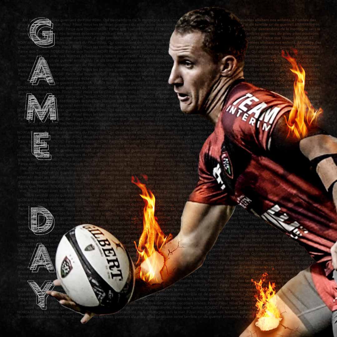 🎨 Match day poster designed for <a href="/RCTofficiel/">RCT – Rugby Club Toulonnais</a>’s game against Montpellier today.

Get in touch if your club needs some created