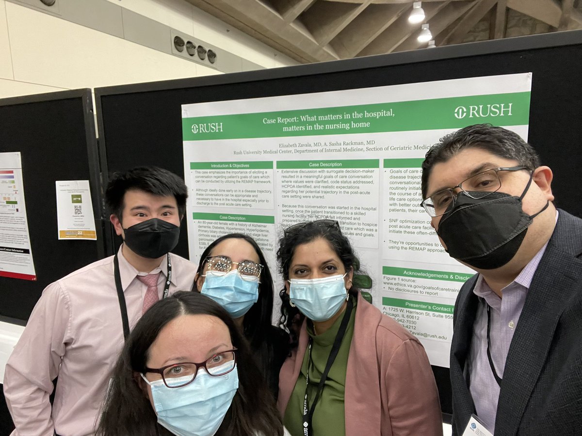 RushGeriMed's tweet photo. Great representation by @RushGeriMed fellows, faculty &amp; alumni @AMDApaltc. The #paltc setting is as important as the hospital &amp; clinic setting, with its own unique challenges and successes. Never stop learning &amp; innovating! #paltc22 https://t.co/puEycsW6wt