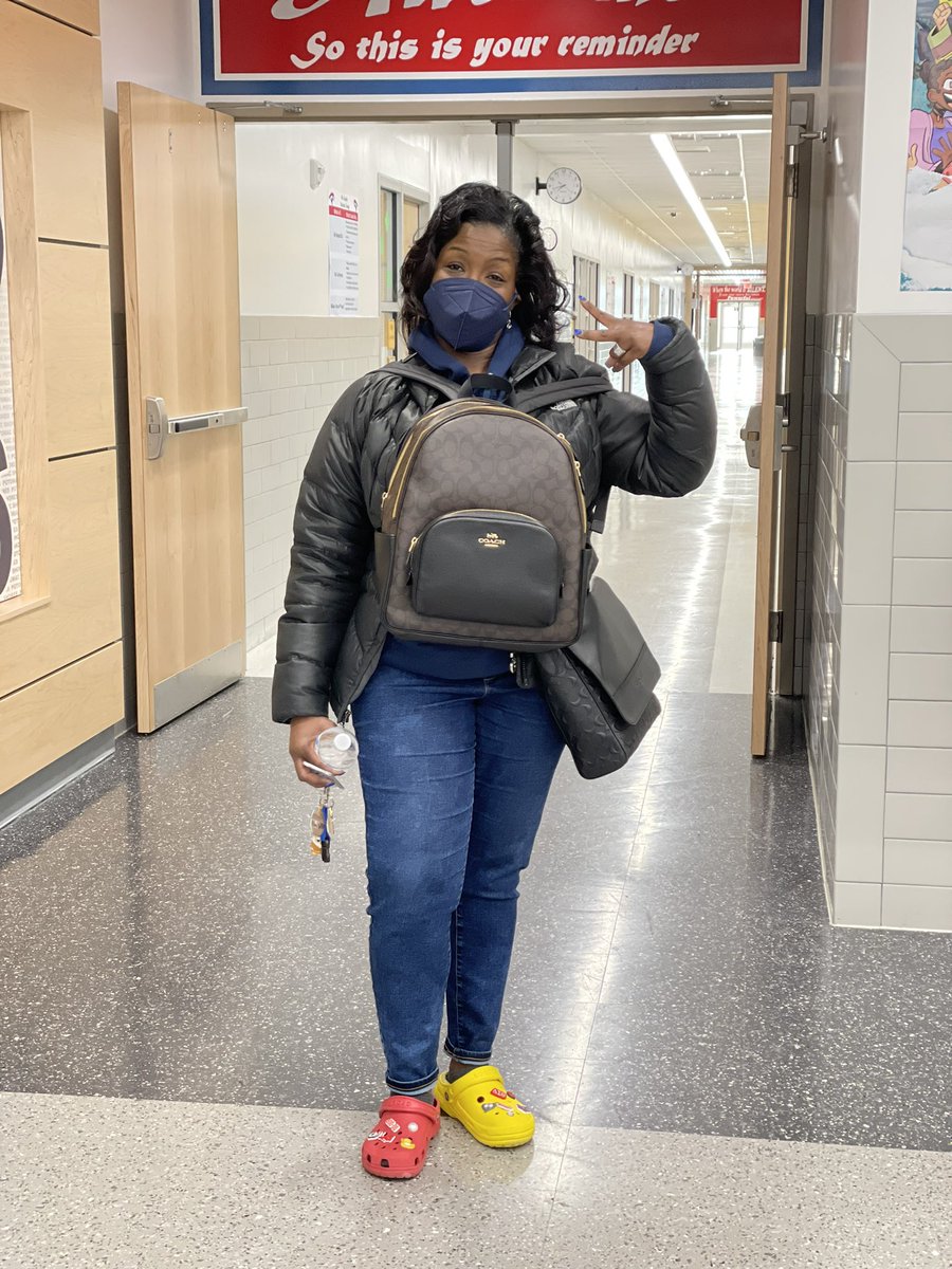 TeachCPWilliams's tweet photo. #MarchAtTHEshores Day 10 was a favorite hit!! Students LOVED seeing the teachers dressed like them. “Do you have water?” “Can you sign my hall pass?” “My computer isn’t charged!” “I didn’t do it!” @ShoresMiddle https://t.co/MHkQD8zoAQ