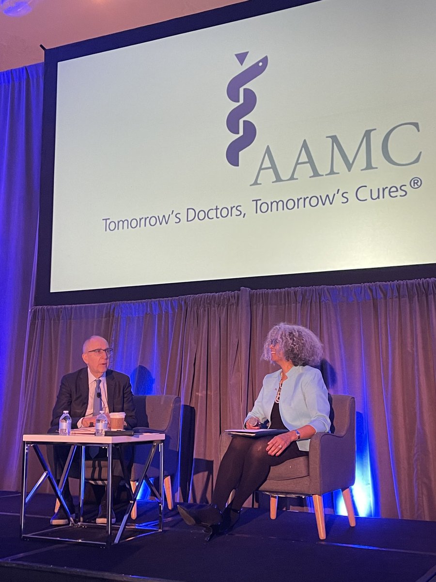 VCdiversityucsf's tweet photo. AAMC GDI Chair, Dr. Chiquita Collins in conversation with president and CEO Dr. David Skorton. https://t.co/LgjQl7K471