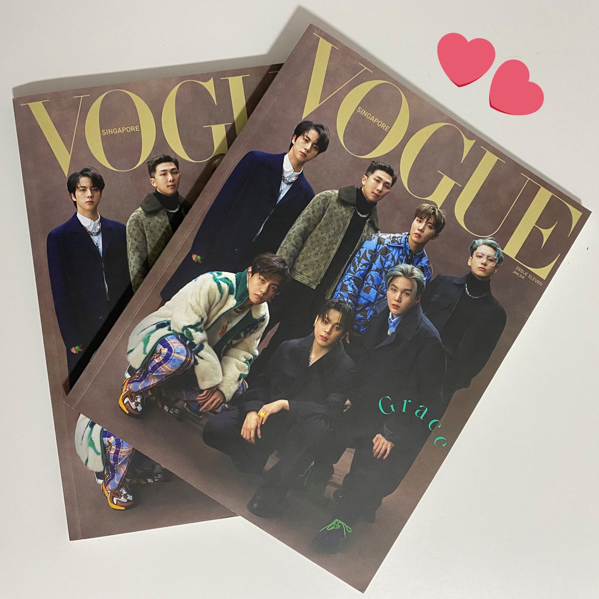 Melindawith17's tweet photo. BTS Giveaway!! 🎉

Prizes: 2x BTS Vogue Magazine

Rules:
- SG only
- Follow, like, RT
- Comment your favourite BTS lyrics down below ^^

Deadline: 25 March 9pm SGT

#BTS #방탄소년단  #RM #JIN #SUGA #JHOPE #JIMIN #V #JUNGKOOK #NAMJOON #SEOKJIN #YOONGI #TAEHYUNG #HOSEOK https://t.co/1ytf45G99E