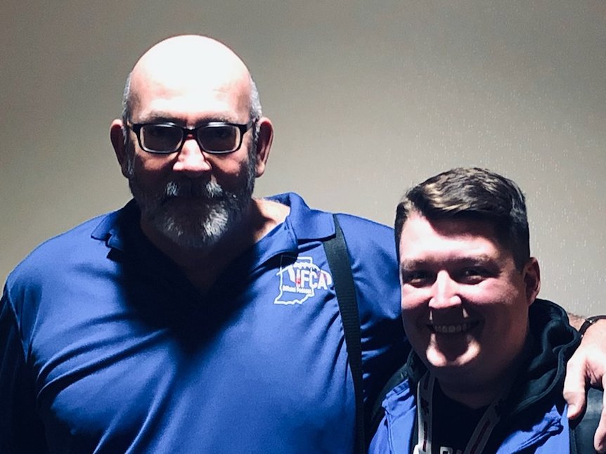 love - the annual <a href="/INFBCoaches/">IFCA</a> clinic

love more - seeing former players commit to this profession 

had the pleasure of running into former <a href="/Cavemen1902/">Mishawaka Cavemen Football</a> center <a href="/MitchHixenbaugh/">Mitch Hixenbaugh</a> coaching at <a href="/marianhssports/">Mishawaka Marian</a> 

*btw - MITCH IS ALSO AN ATTORNEY!

<a href="/mommyhix/">Lynn Hixenbaugh</a> <a href="/Gahix63/">Gregg Hixenbaugh</a>
