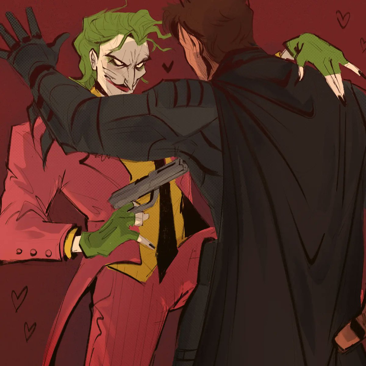 caligmaera's tweet photo. #batjokes now kiss https://t.co/G0NJymbqqe