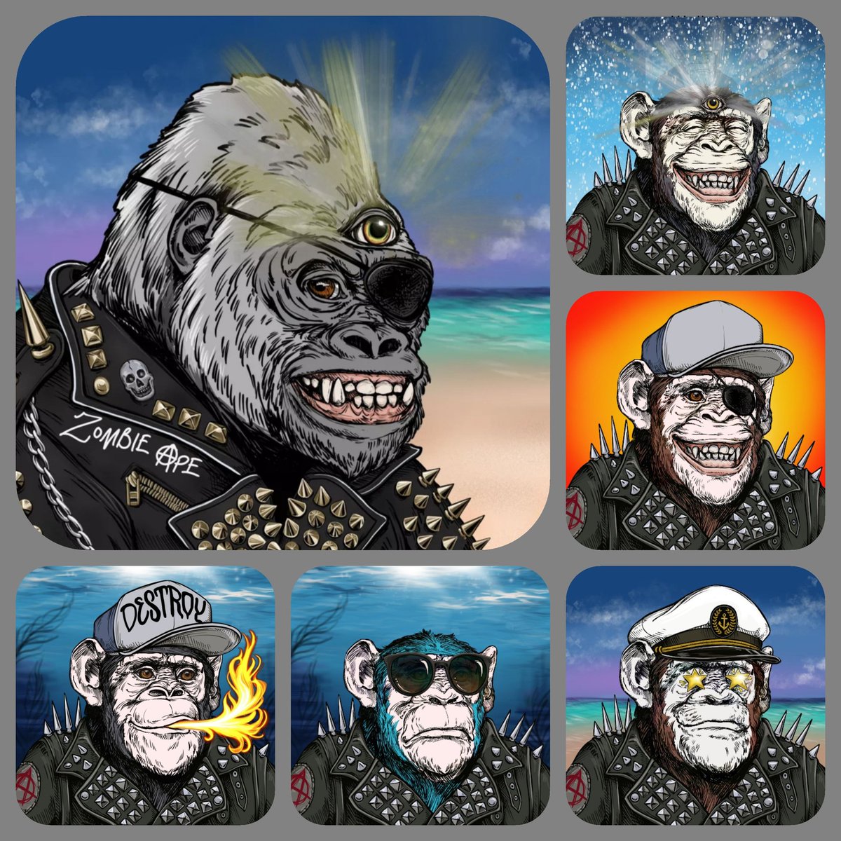 drjones828's tweet photo. @apebayc My punks are apes! @PrimatesSociety
@ApeSquadPSS
#NFTs
#AnimatedComics https://t.co/WPs4Cq2Ujf