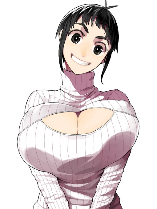 僕の絵の乳の大きさと頭身が比例する検証再掲にょん子…10頭身くらいある^^ 