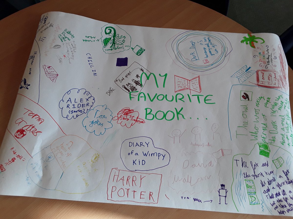 dringlibrary's tweet photo. We've had a great week welcoming @dringyscouts Cubs all week, teaching them about the library and helping them earn their #bookreaderbadge . Here's a fab poster the Friday group worked on, celebrating some of their favourite books. #Community #Reading #LoveYourLibrary https://t.co/GF3e1Rz7ZV