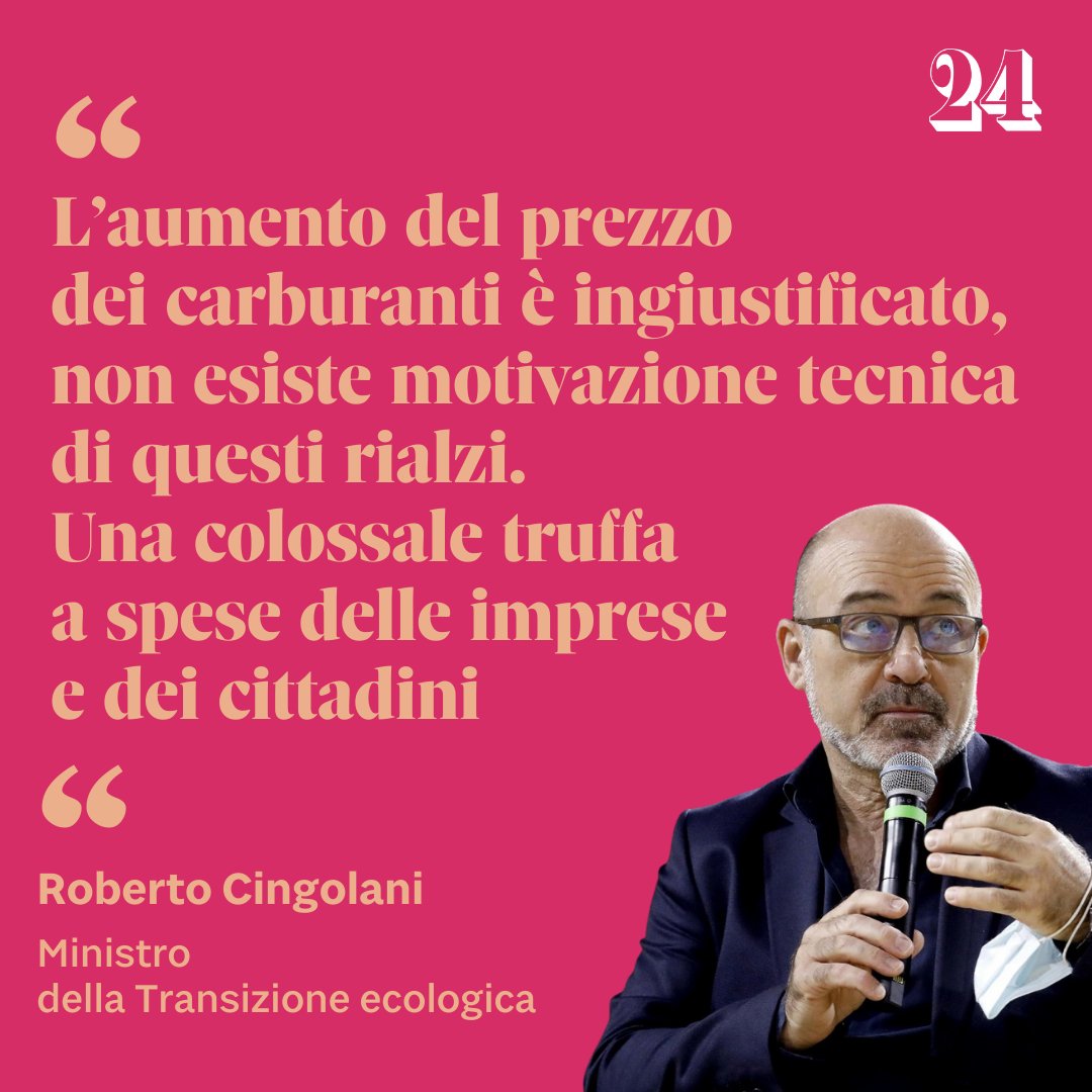 sole24ore's tweet image. 🔸 Le dichiarazioni del #Ministro della transizione ecologica #Cingolani  a SkyTg24: bit.ly/3hZvcOr.